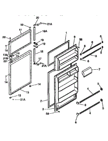 Doors parts for Kenmore Refrigerator 253.9338181 (2539338181, 253 9338181) from AppliancePartsPros.com