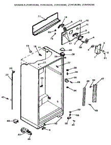 Cabinet parts for Kenmore Refrigerator 253.9338280 (2539338280, 253 9338280) from AppliancePartsPros.com