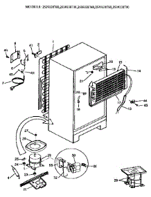 Unit parts for Kenmore Refrigerator 253.9338700 (2539338700, 253 9338700) from AppliancePartsPros.com