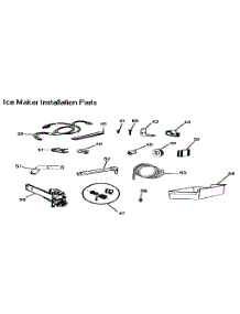 Ice Maker Installation parts for Kenmore Refrigerator 253.9338700 (2539338700, 253 9338700) from AppliancePartsPros.com