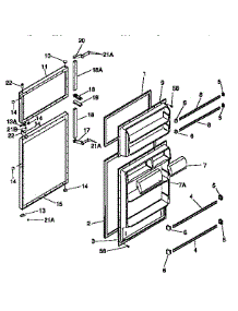 Doors parts for Kenmore Refrigerator 253.9338711 (2539338711, 253 9338711) from AppliancePartsPros.com