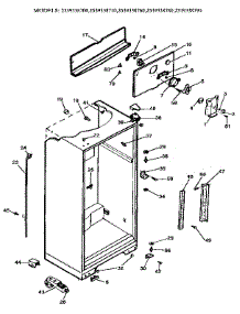 Cabinet parts for Kenmore Refrigerator 253.9338780 (2539338780, 253 9338780) from AppliancePartsPros.com