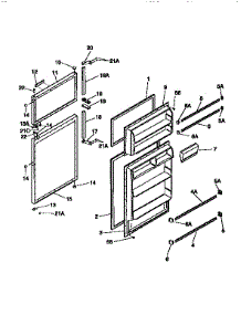 Doors parts for Kenmore Refrigerator 253.9343000 (2539343000, 253 9343000) from AppliancePartsPros.com