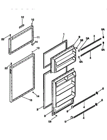 Doors parts for Kenmore Refrigerator 253.9345010 (2539345010, 253 9345010) from AppliancePartsPros.com
