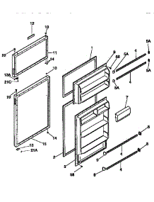 Doors parts for Kenmore Refrigerator 253.9345100 (2539345100, 253 9345100) from AppliancePartsPros.com