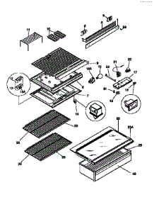 Separator And Shelves parts for Kenmore Refrigerator 253.9345110 (2539345110, 253 9345110) from AppliancePartsPros.com