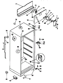 Cabinet Parts parts for Kenmore Refrigerator 253.9345190 (2539345190, 253 9345190) from AppliancePartsPros.com
