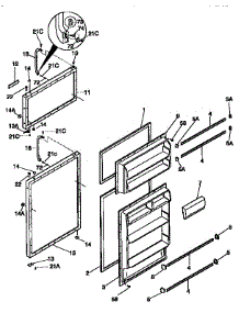 Doors parts for Kenmore Refrigerator 253.9345200 (2539345200, 253 9345200) from AppliancePartsPros.com