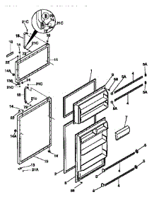Doors parts for Kenmore Refrigerator 253.9345290 (2539345290, 253 9345290) from AppliancePartsPros.com