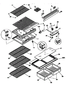 Separator And Shelves parts for Kenmore Refrigerator 253.9346420 (2539346420, 253 9346420) from AppliancePartsPros.com