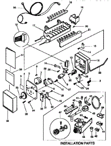 Icemaker parts for Kenmore Refrigerator 253.9346700 (2539346700, 253 9346700) from AppliancePartsPros.com