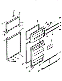 Doors parts for Kenmore Refrigerator 253.9348010 (2539348010, 253 9348010) from AppliancePartsPros.com