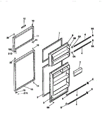 Doors parts for Kenmore Refrigerator 253.9348081 (2539348081, 253 9348081) from AppliancePartsPros.com