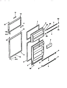 Doors parts for Kenmore Refrigerator 253.9348091 (2539348091, 253 9348091) from AppliancePartsPros.com