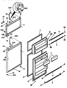Doors parts for Kenmore Refrigerator 253.9348400 (2539348400, 253 9348400) from AppliancePartsPros.com