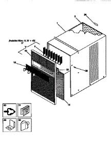 Wrapper parts for Kenmore Window Ac 253.9761060 (2539761060, 253 9761060) from AppliancePartsPros.com
