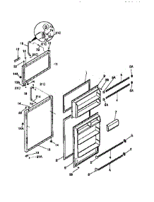 Door parts for Kenmore Refrigerator 253.9768000 (2539768000, 253 9768000) from AppliancePartsPros.com