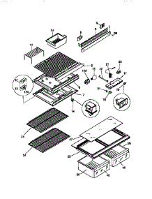Liner parts for Kenmore Refrigerator 253.9768000 (2539768000, 253 9768000) from AppliancePartsPros.com