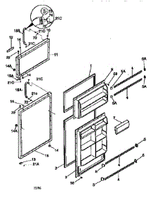 Doors parts for Kenmore Refrigerator 253.9768082 (2539768082, 253 9768082) from AppliancePartsPros.com