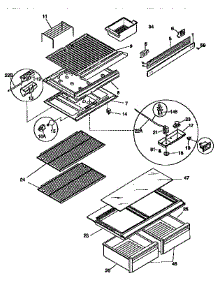 Shelves And Accessories parts for Kenmore Refrigerator 253.9768082 (2539768082, 253 9768082) from AppliancePartsPros.com