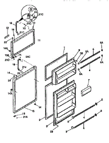 Door parts for Kenmore Refrigerator 253.9768090 (2539768090, 253 9768090) from AppliancePartsPros.com