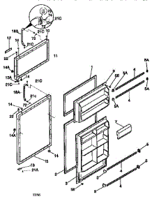 Doors parts for Kenmore Refrigerator 253.9768092 (2539768092, 253 9768092) from AppliancePartsPros.com