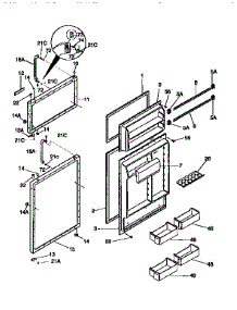 Door parts for Kenmore Refrigerator 253.9768310 (2539768310, 253 9768310) from AppliancePartsPros.com