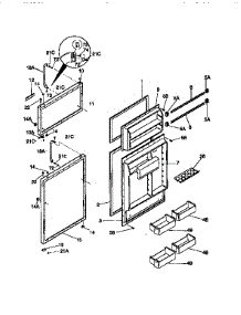 Doors parts for Kenmore Refrigerator 253.9768380 (2539768380, 253 9768380) from AppliancePartsPros.com