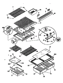 Shelves And Accessories parts for Kenmore Refrigerator 253.9768384 (2539768384, 253 9768384) from AppliancePartsPros.com