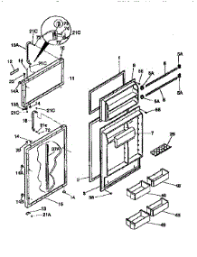 Door parts for Kenmore Refrigerator 253.9768410 (2539768410, 253 9768410) from AppliancePartsPros.com