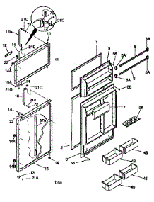 Doors parts for Kenmore Refrigerator 253.9768412 (2539768412, 253 9768412) from AppliancePartsPros.com