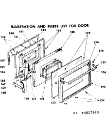 Door parts for Kenmore Range 628.4527991 (6284527991, 628 4527991) from AppliancePartsPros.com