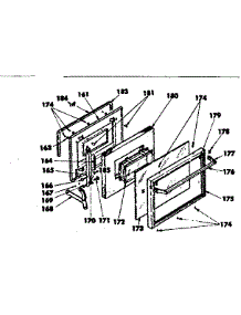 Door parts for Kenmore Range 628.4528091 (6284528091, 628 4528091) from AppliancePartsPros.com