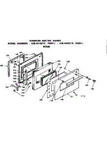 Door Parts parts for Kenmore Range 628.4528210 (6284528210, 628 4528210) from AppliancePartsPros.com