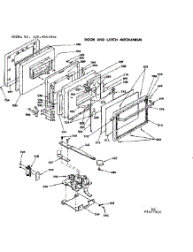 Door And Latch Mechanism parts for Kenmore Range 628.4537890 (6284537890, 628 4537890) from AppliancePartsPros.com