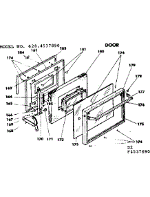 Door parts for Kenmore Range 628.4537890 (6284537890, 628 4537890) from AppliancePartsPros.com