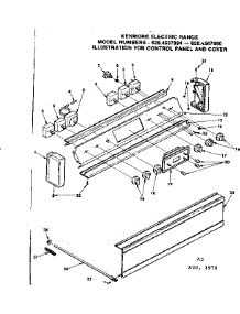 Control Panel And Cover parts for Kenmore Range 628.4537894 (6284537894, 628 4537894) from AppliancePartsPros.com