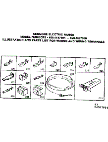 Wiring And Wiring Terminals parts for Kenmore Range 628.4537894 (6284537894, 628 4537894) from AppliancePartsPros.com