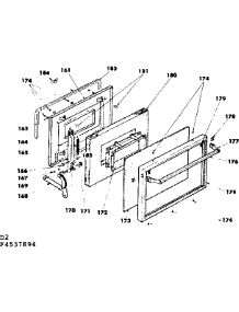 Door parts for Kenmore Range 628.4537894 (6284537894, 628 4537894) from AppliancePartsPros.com