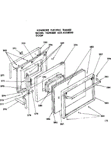 Door parts for Kenmore Range 628.4538050 (6284538050, 628 4538050) from AppliancePartsPros.com