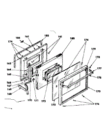 Door parts for Kenmore Range 628.4547912 (6284547912, 628 4547912) from AppliancePartsPros.com
