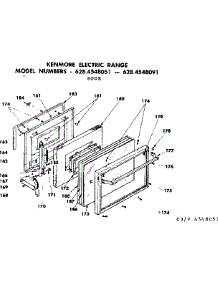 Door parts for Kenmore Range 628.4548091 (6284548091, 628 4548091) from AppliancePartsPros.com