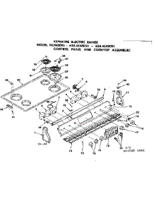 Control Panel And Cooktop Assemblies parts for Kenmore Range 628.4548091 (6284548091, 628 4548091) from AppliancePartsPros.com
