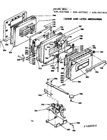 Door And Latch Mechanism parts for Kenmore Range 628.4557890 (6284557890, 628 4557890) from AppliancePartsPros.com