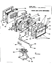 Door And Latch Mechanism parts for Kenmore Range 628.4557892 (6284557892, 628 4557892) from AppliancePartsPros.com