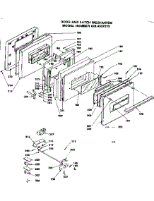 Door And Latch Mechanism parts for Kenmore Range 628.4557910 (6284557910, 628 4557910) from AppliancePartsPros.com