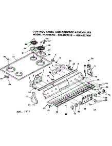 Control Panel And Cooktop Assemblies parts for Kenmore Range 628.4557910 (6284557910, 628 4557910) from AppliancePartsPros.com