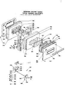 Door And Latch Mechanism parts for Kenmore Range 628.4558091 (6284558091, 628 4558091) from AppliancePartsPros.com