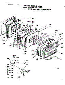 Door And Latch Mechanism parts for Kenmore Range 628.4558251 (6284558251, 628 4558251) from AppliancePartsPros.com