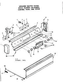 Control Panel And Cover parts for Kenmore Range 628.4568091 (6284568091, 628 4568091) from AppliancePartsPros.com